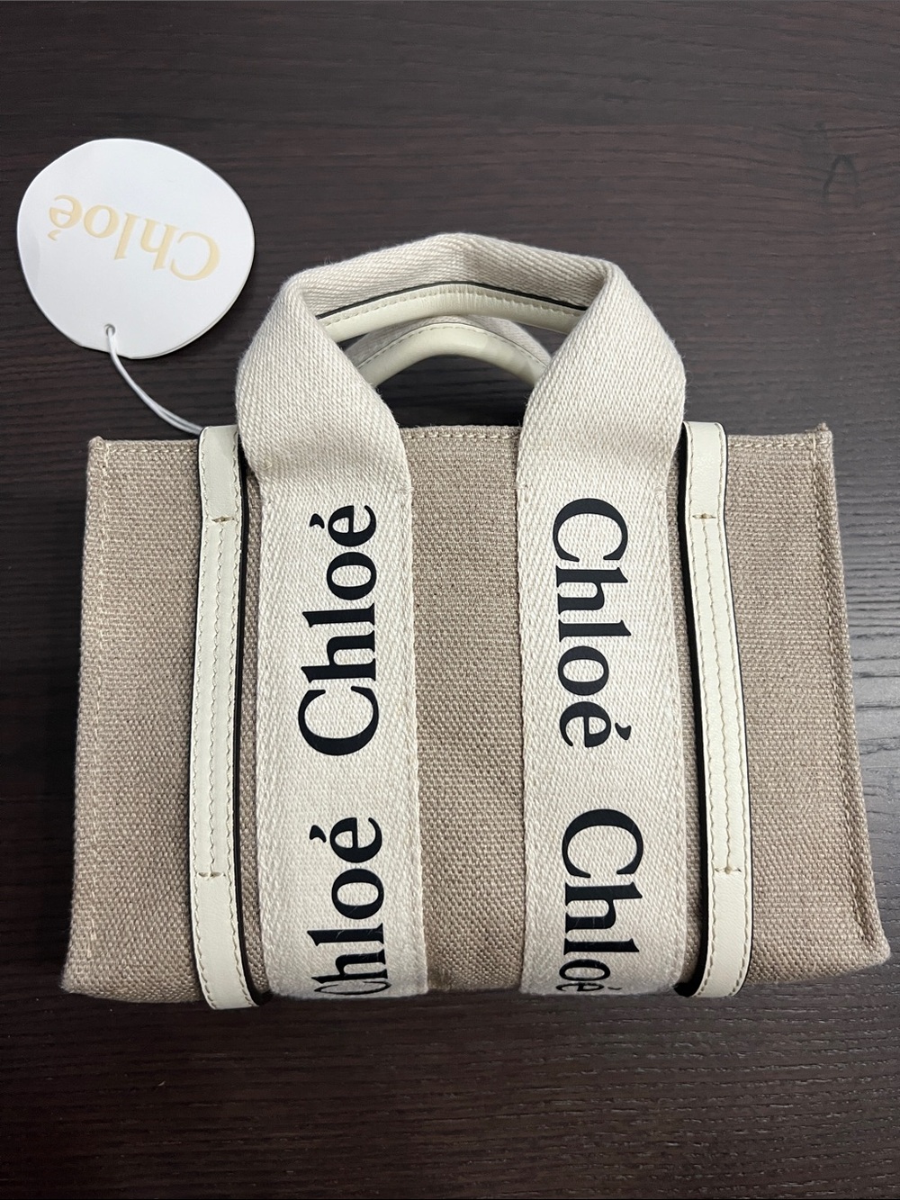 Chloe White Linen Mini Tote Made In Italy NWT $880